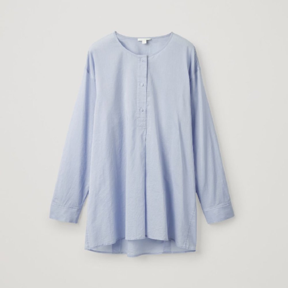 LIGHTWEIGHT KAFTAN SHIRT - Fresh sky - Tops - COS